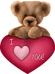 Gif animé y love you ours